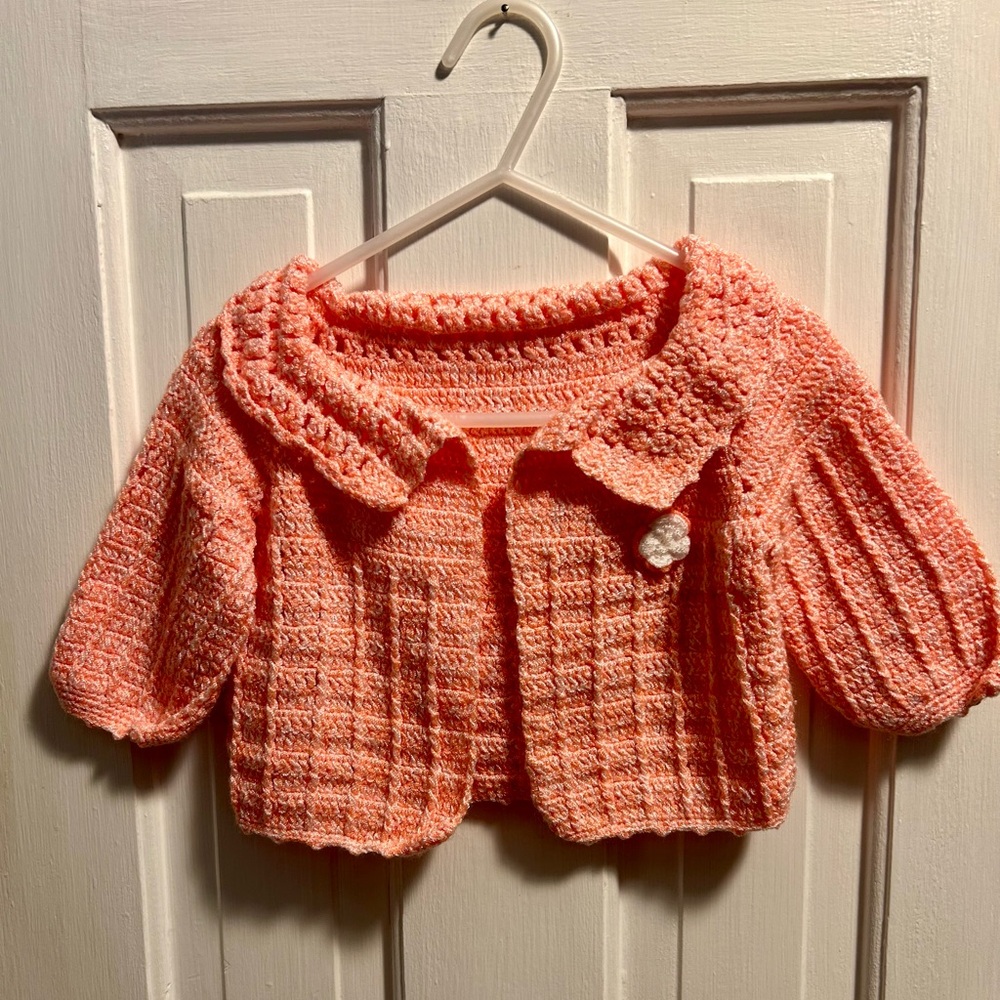 Handmade Crochet Baby Cardigan